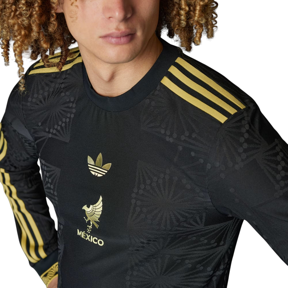 Mexico 2025 Men's Gold Long Sleeve Shirt