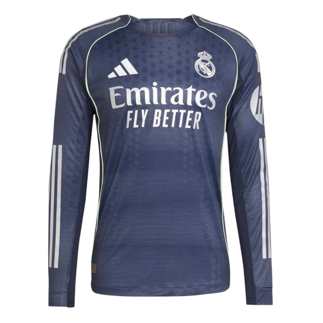 Real Madrid 25/26 Authentic Men's Away Long Sleeve Shirt
