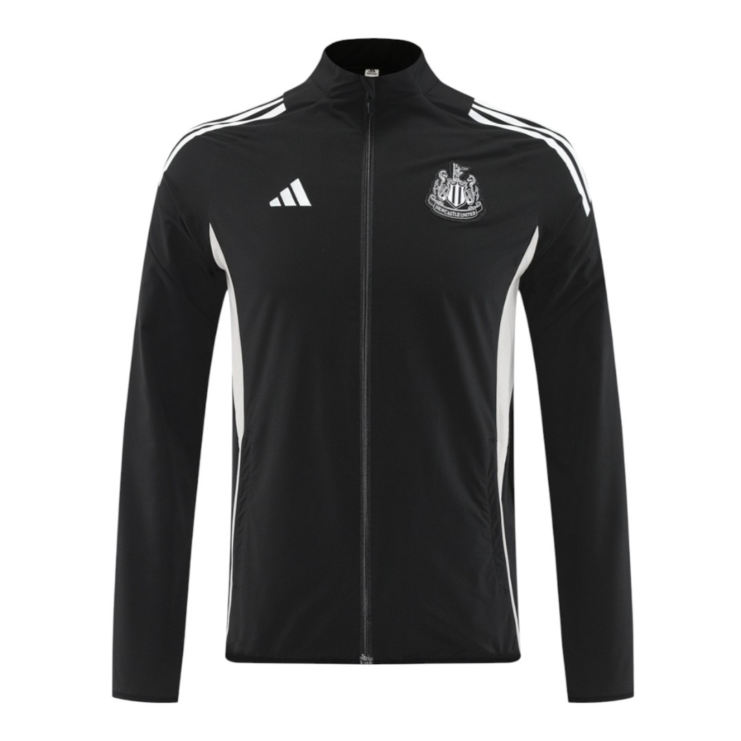 Newcastle United 25/26 Men's Black Long Zip Windbreaker