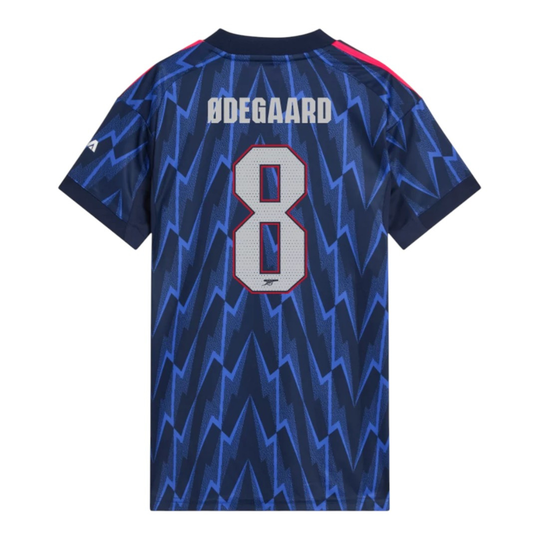 ØDEGAARD #8 Arsenal 25/26 Women's Away Shirt - Arsenal Font