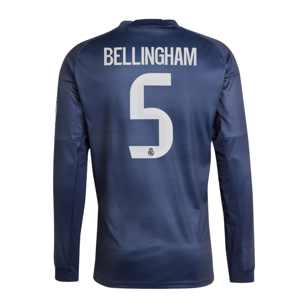 BELLINGHAM #5 Real Madrid 25/26 Men's Away Long Sleeve Shirt