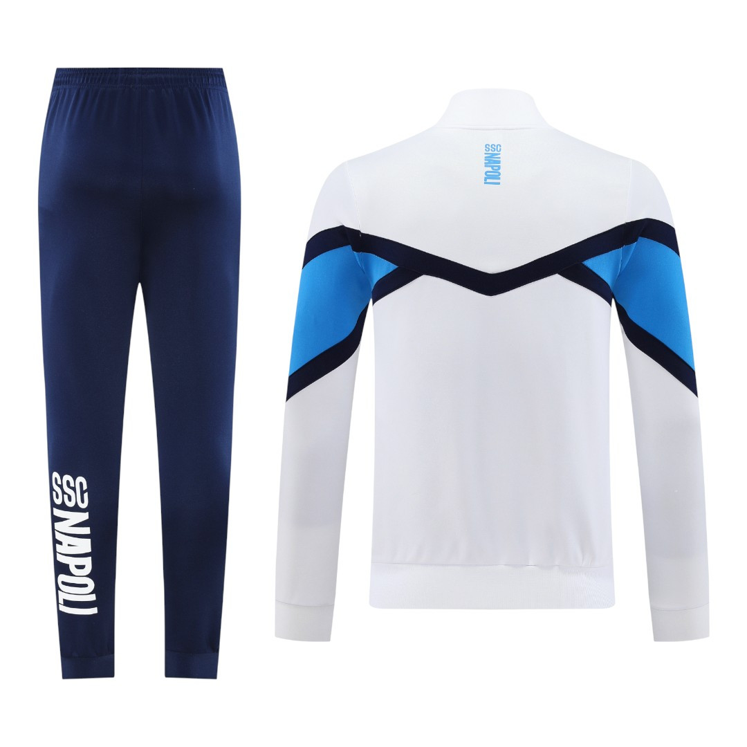 SSC Napoli 25/26 Men's White Long Zip Jacket