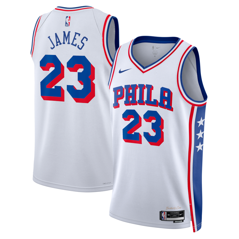 JAMES #23 Philadelphia 76ers 26/27 Men's Swingman Jersey - Association