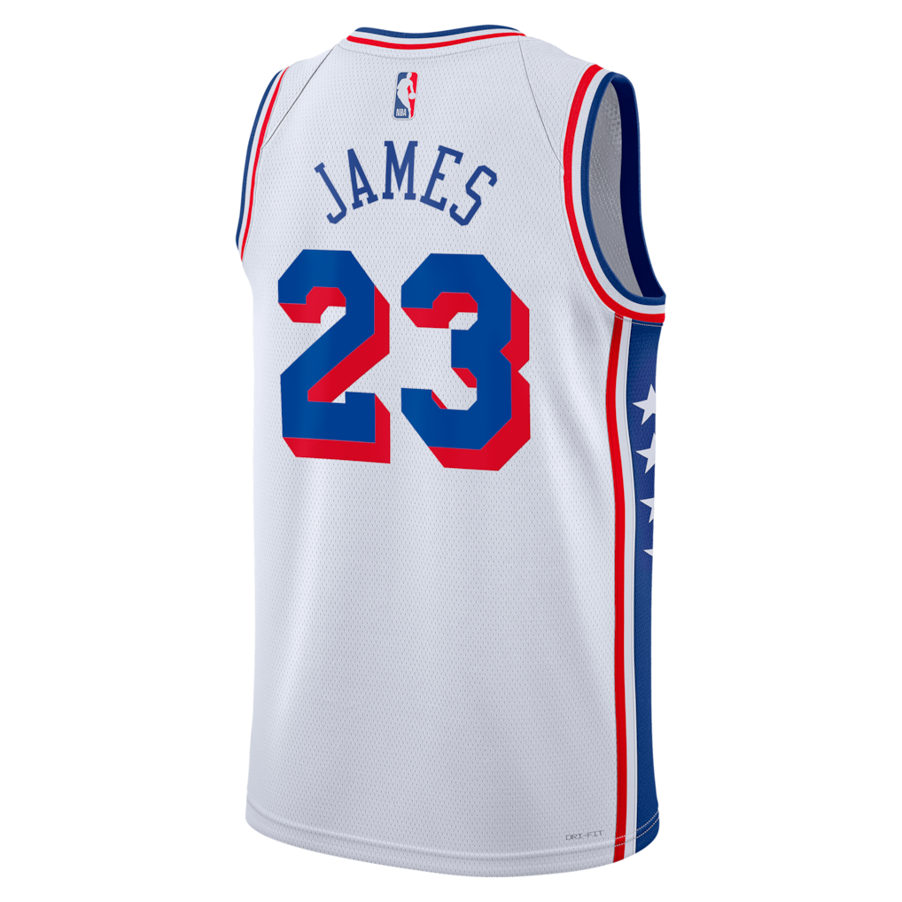 JAMES #23 Philadelphia 76ers 26/27 Men's Swingman Jersey - Association
