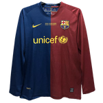 Barcelona 08/09 Men's Home Retro Long Sleeve Shirt UCL Edition