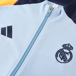 Real Madrid 24/25 Men's Light Blue Long Zip Jacket