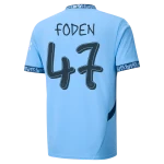 FODEN #47 Manchester City 24/25 Stadium Men's Home Shirt - Man City Font