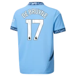 DE BRUYNE #17 Manchester City 24/25 Kid's Home Shirt and Shorts - PL Font