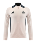 Real Madrid 24/25 Men's Beige Long Zip Jacket