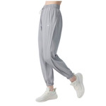 Alo Women's Light Gray High-Waisted Joggers