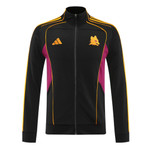 AS Roma 25/26 Men's Black Long Zip Jacket