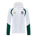Italy 2026 Men's White Long Zip Windbreaker
