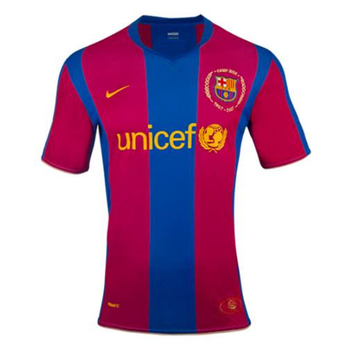 Barcelona 07/08 Men's Home Retro Shirt