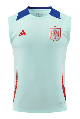 Spain 2024 Men's Light Blue Training Tank Top