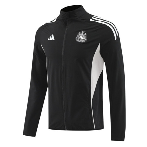 Newcastle United 25/26 Men's Black Long Zip Windbreaker
