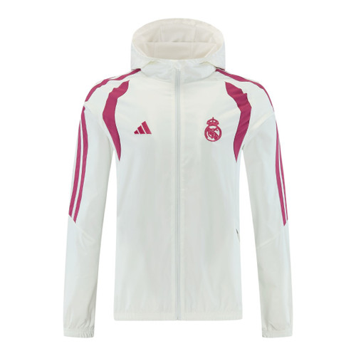 Real Madrid 26/27 Men's White-Pink Hoodie