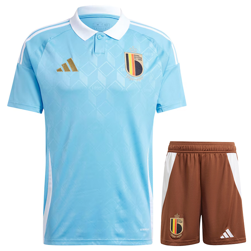 Belgium 2024 Kid's Away Shirt and Shorts