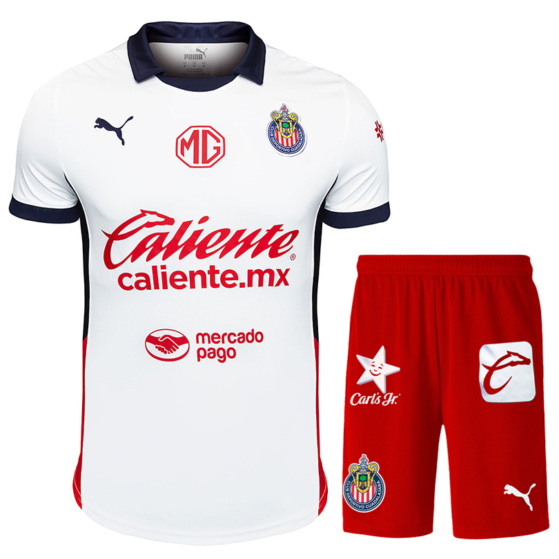 Deportivo Guadalajara 24/25 Kid's Away Shirt and Shorts