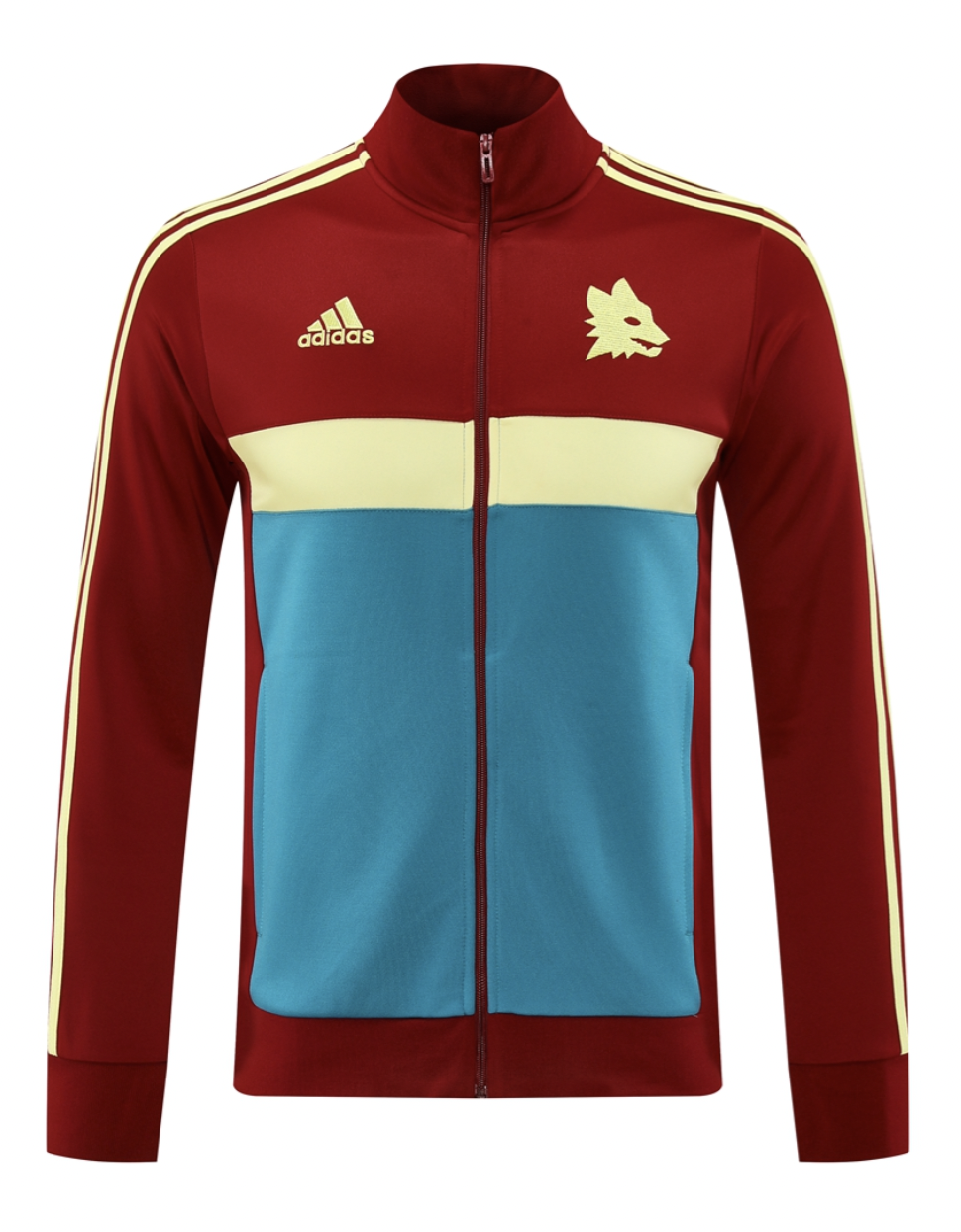 AS Roma 24/25 Men's Red-Blue Long Zip Jacket