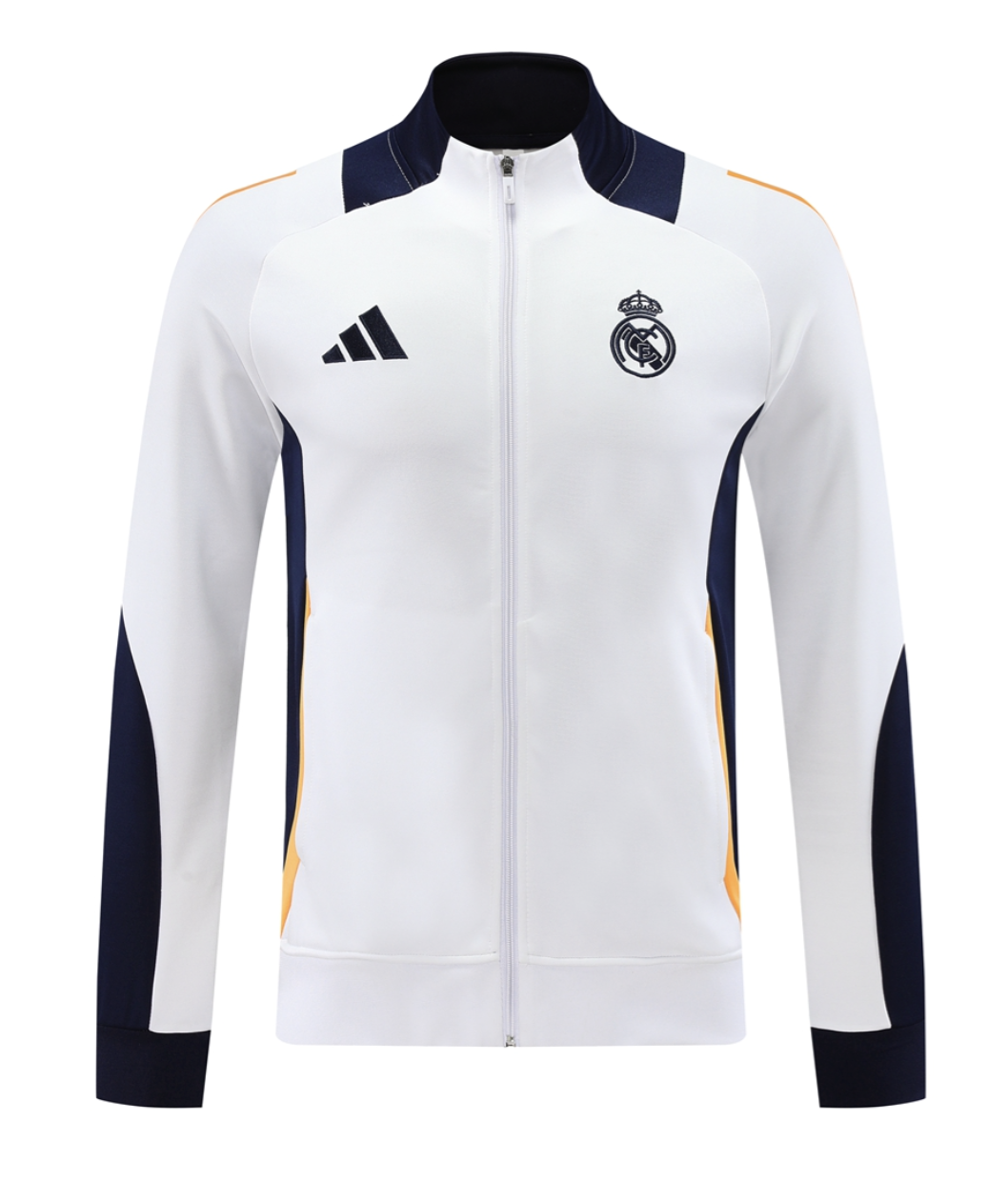 Real Madrid 24/25 Men's White-Navy Long Zip Jacket