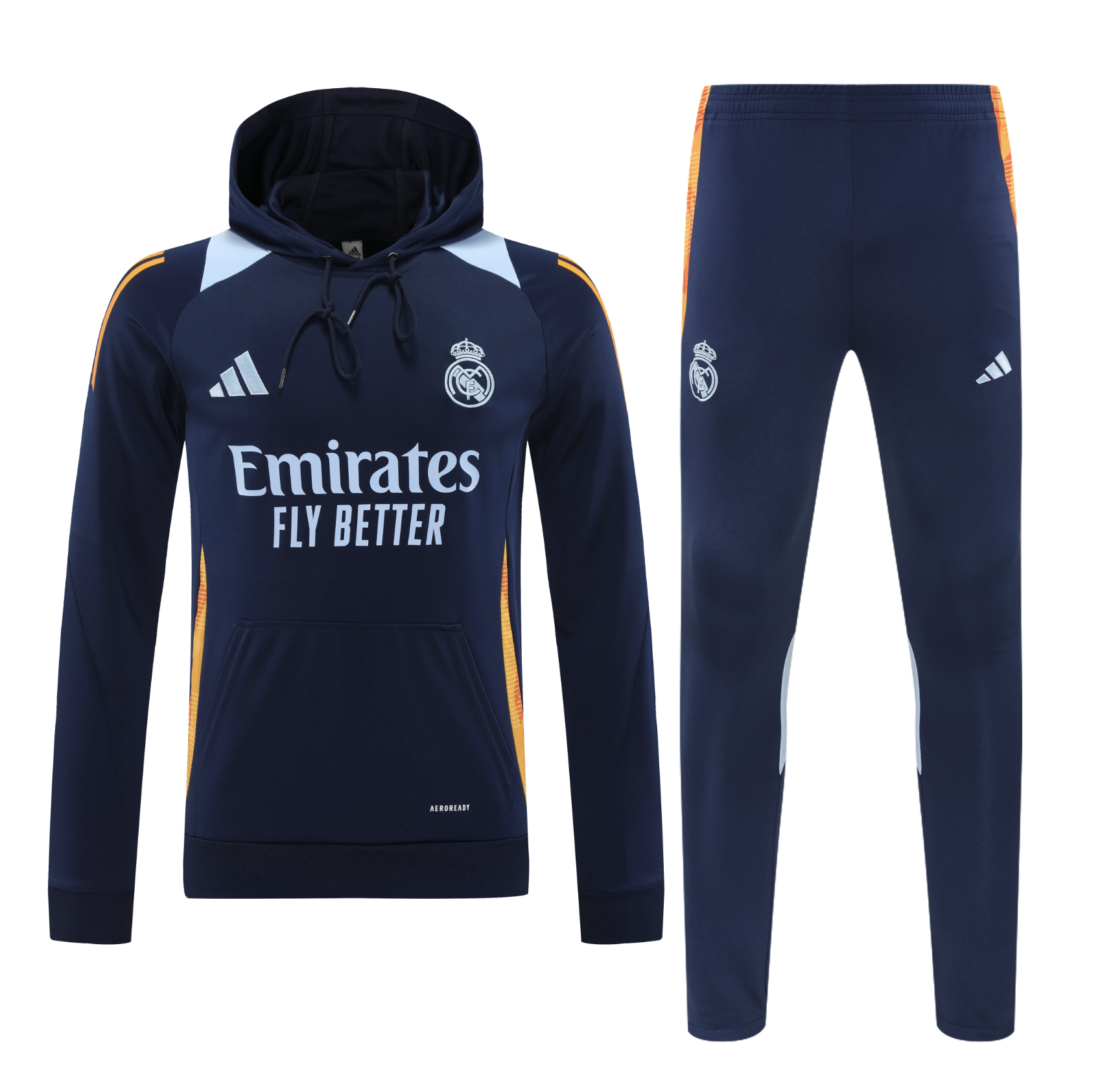 Real Madrid 24/25 Men's Navy Hoodie Tracksuit