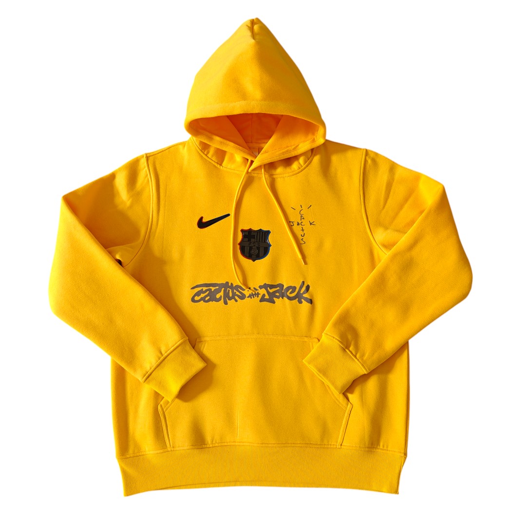 Barcelona x Travis Scott 24/25 Men's Yellow Hoodie