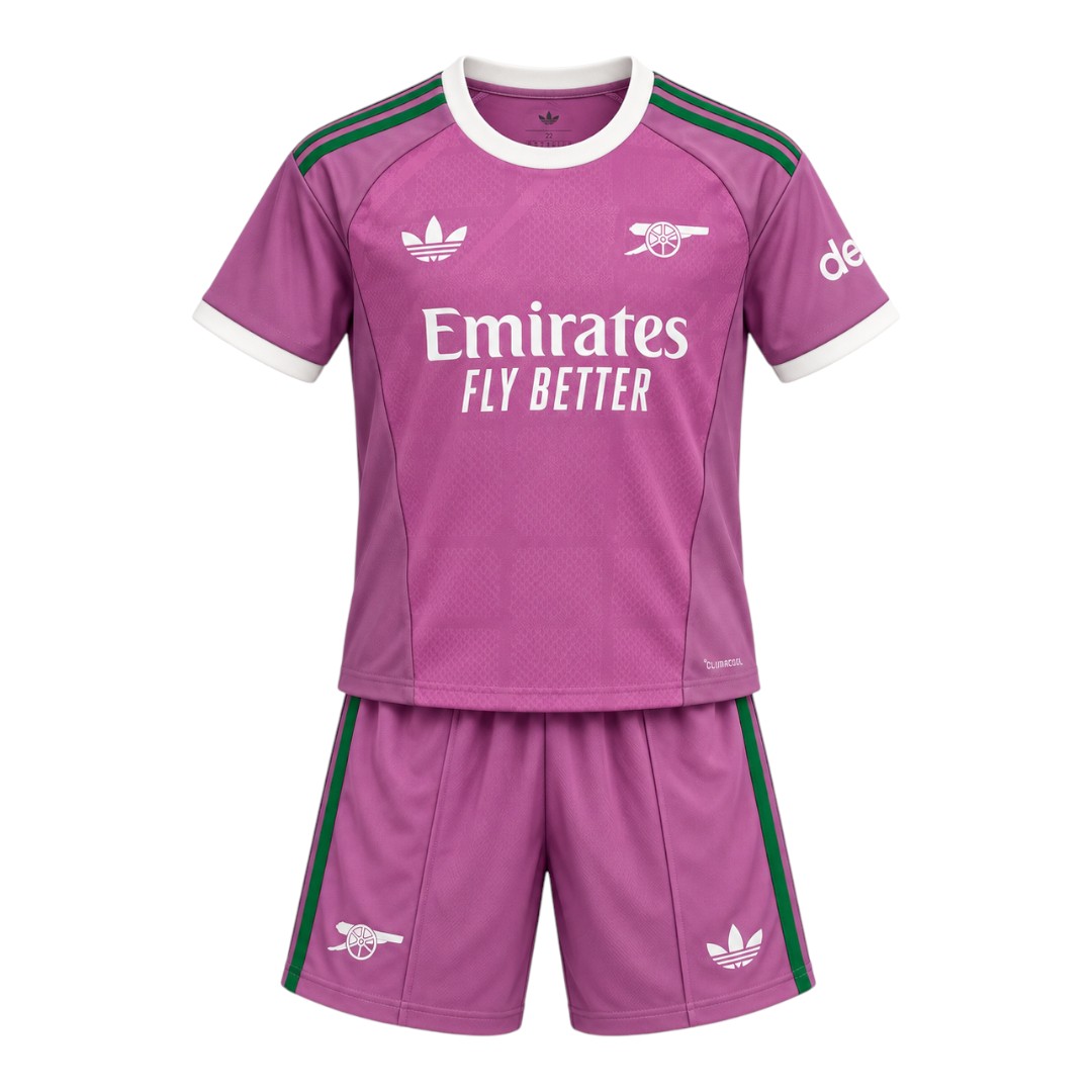 Arsenal 26/27 Kid's Pink Goalkeeper Set