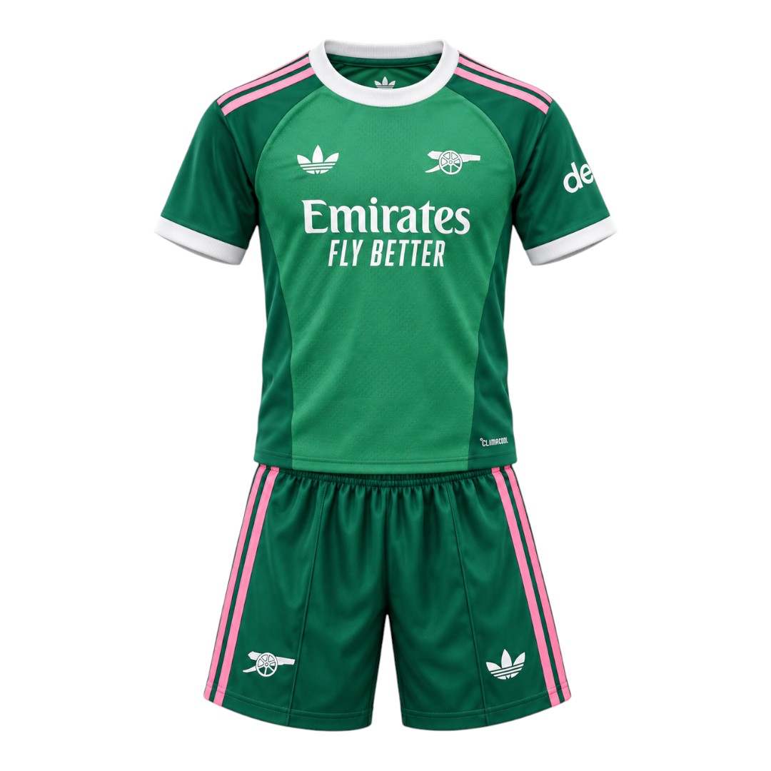 Arsenal 26/27 Kid's Green Goalkeeper Set