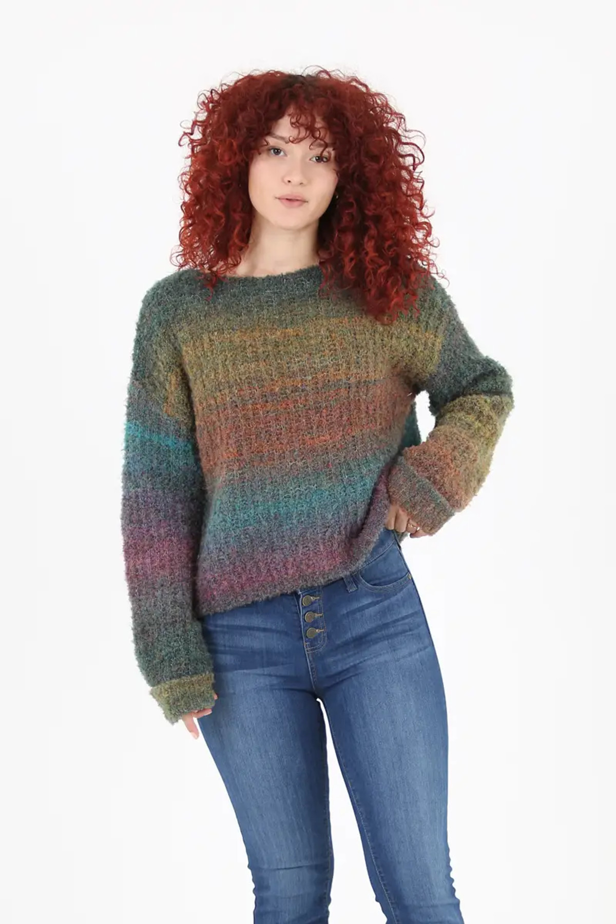 Marled Yarn Chunky Knit Pullover - Sublime Boutique