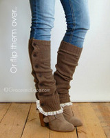 Grace and Lace The Miss Molly™ Boot Cuff Leg Warmer - Light Brown