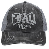T-Ball Mom Trucker Cap - Distressed Grey