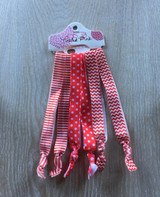 Hair Ties - Red White Long