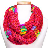 Tickled Pink Knit Winter Infinity Scarf -WIN749-Pink