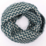 Tickled Pink Knit Winter Infinity Scarf -ZIN748-Teal