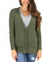 Grace and Lace Slouchy Knit Cardi - Olive