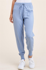 Staccato Sweater Jogger Pant In Dusty Blue