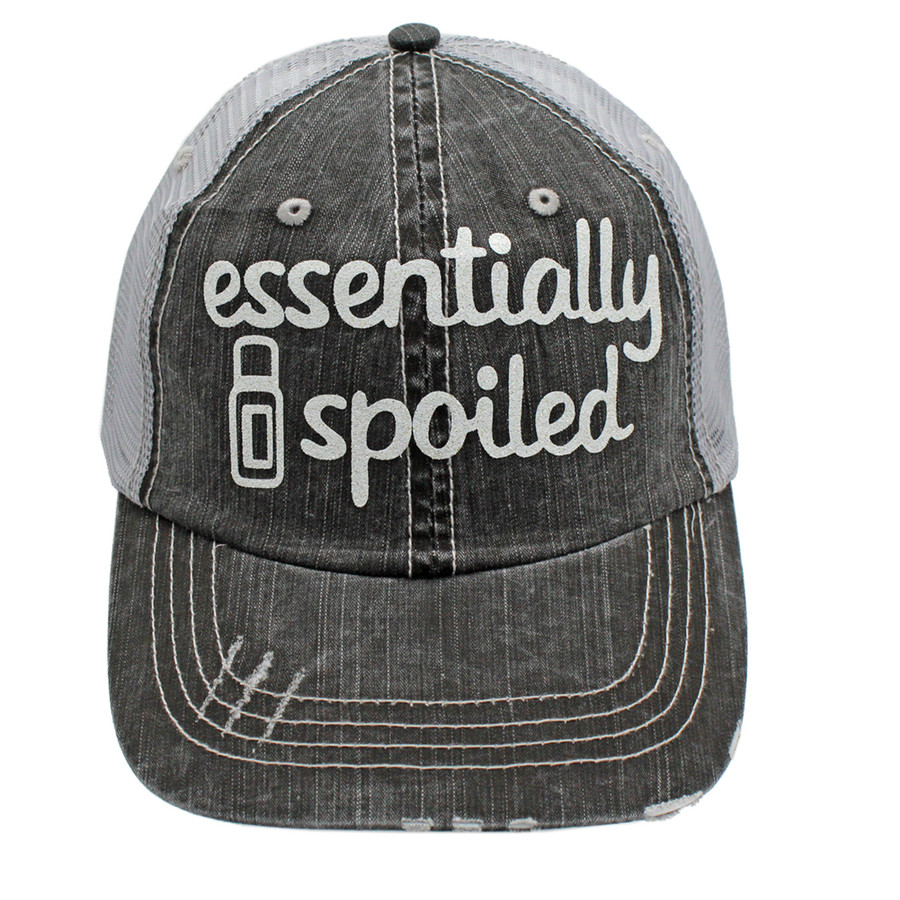 Essential SpOILed - Distressed Grey Trucker Cap