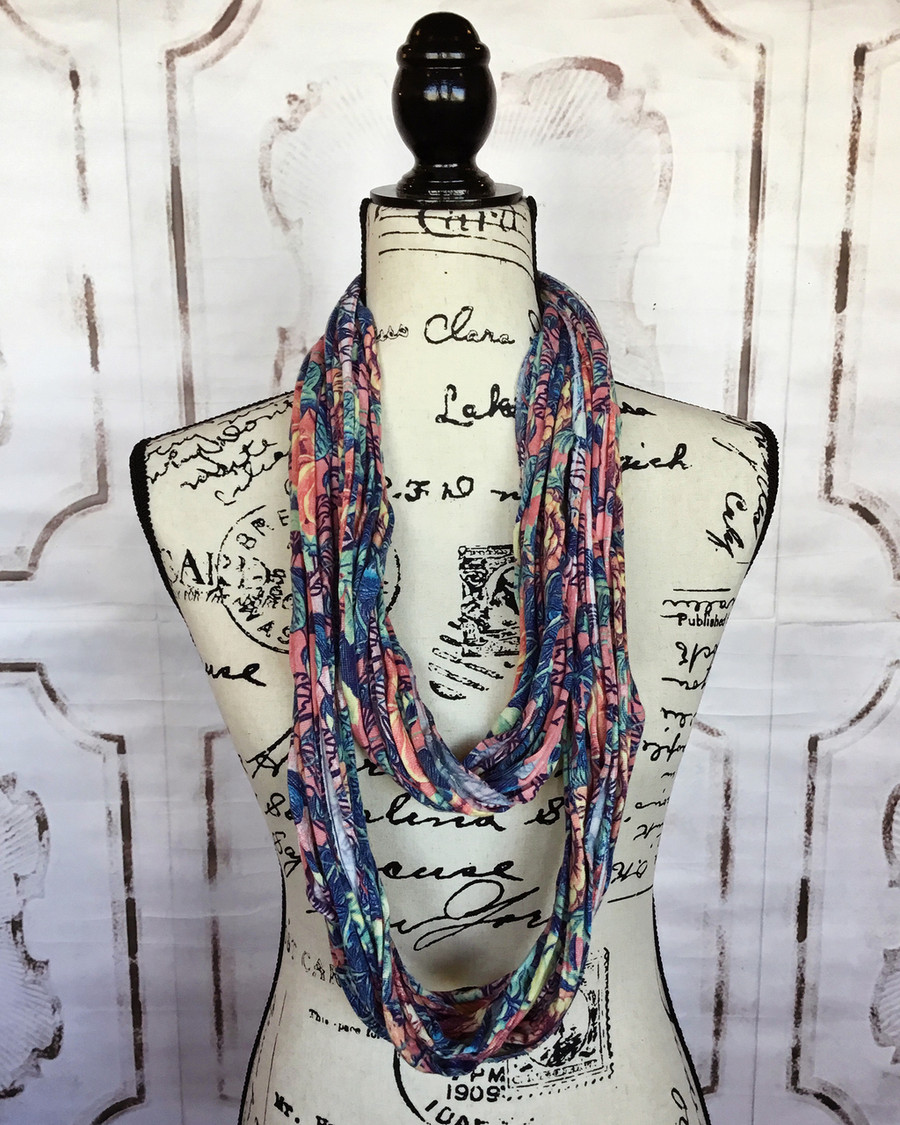 Dona Bela Shreds Zella Scarf up-cycled fabric remnants