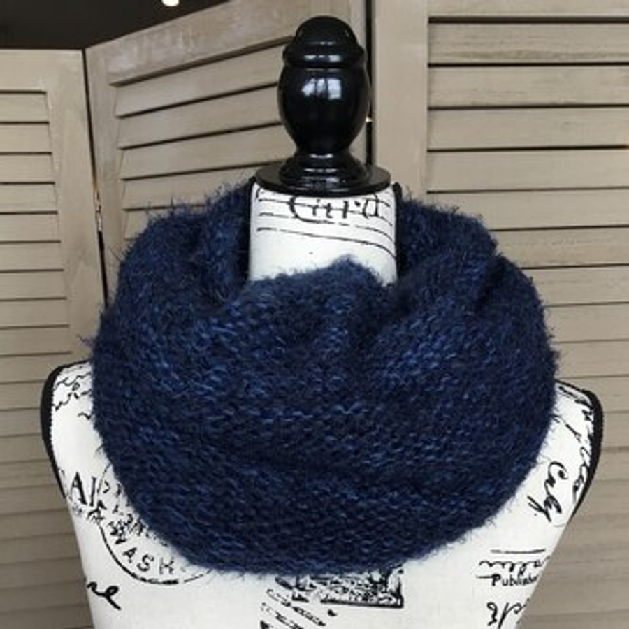 Tickled Pink Knit Winter Infinity Scarf - CWL822 - BLUE