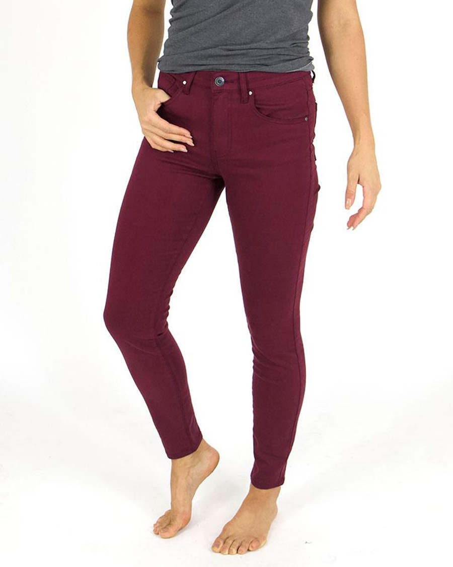 Grace and Lace Colored Jeggings - Wine