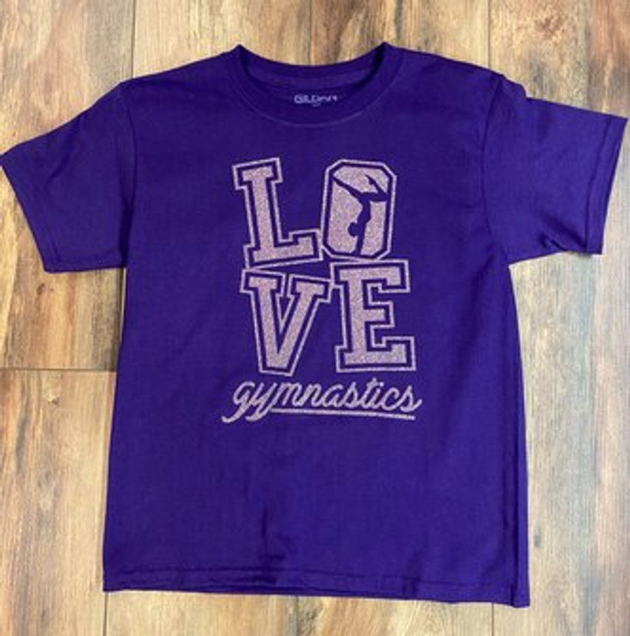 Love Gymnastics - Purple (Youth M)