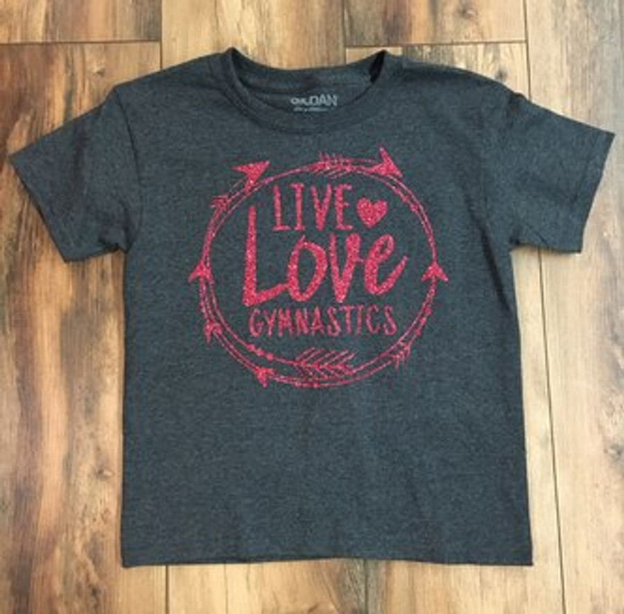 Live, Love, Gymnastics - Dark Grey (Youth S)