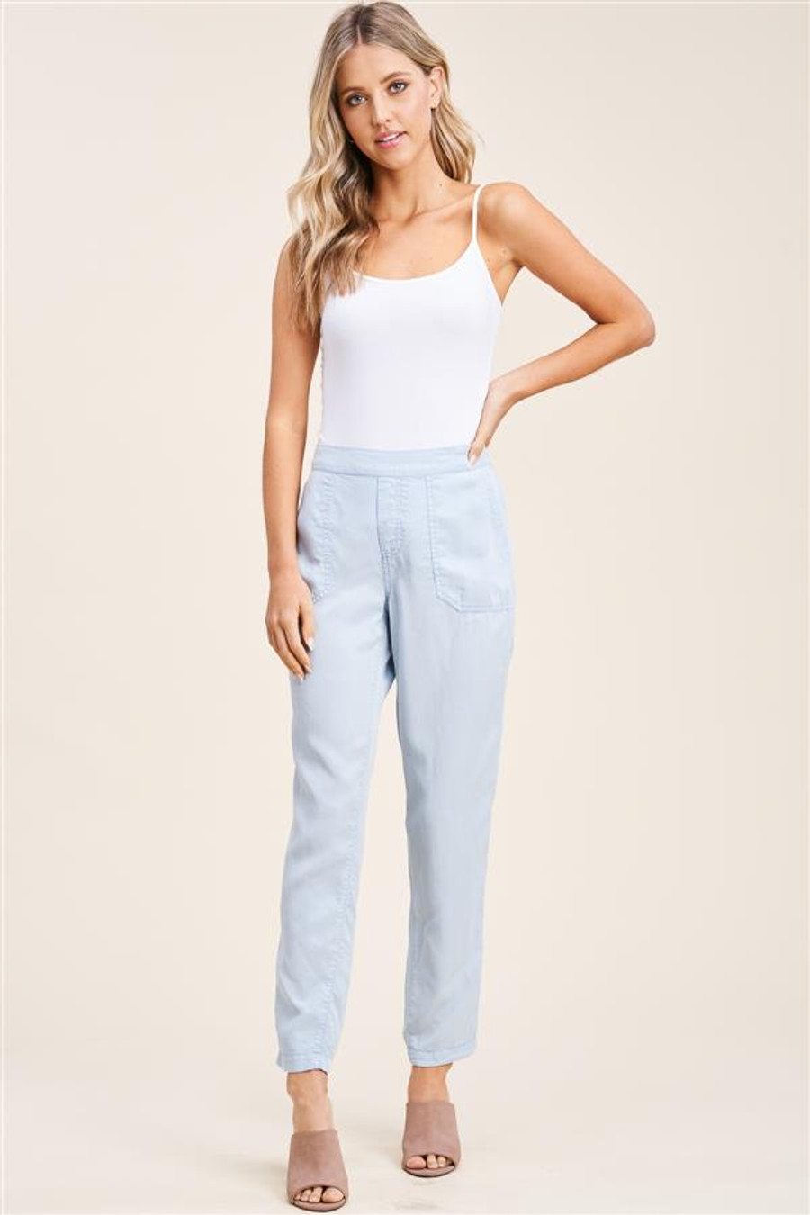Staccato Garment Dyed Pants - Chambray