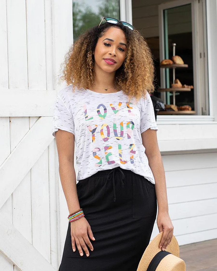 Grace and Lace Perfect Crew Graphic Tee - Love Your Self