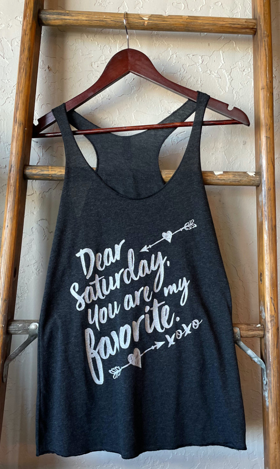 Dear Saturday, You Are My Favorite Graphic Tank Top - Heather Black