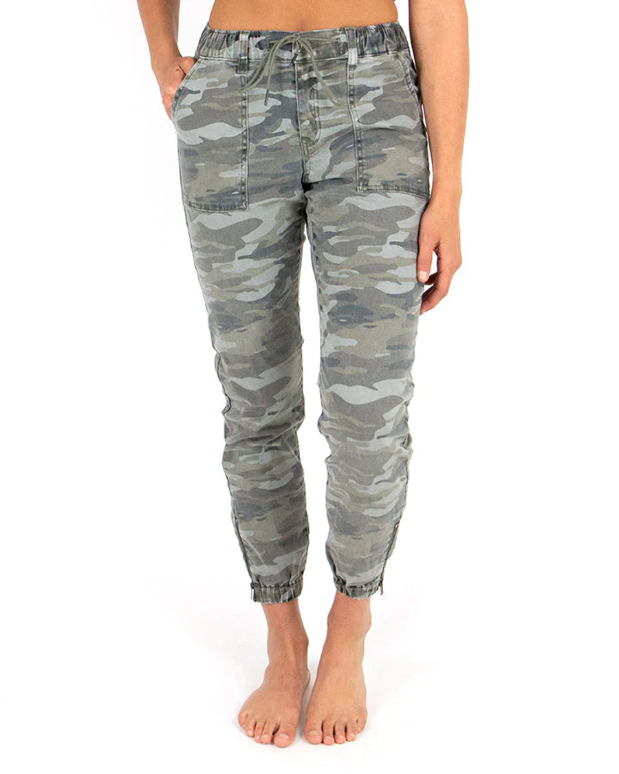 Grace and Lace- Sueded Twill Joggers- Vintage Camo