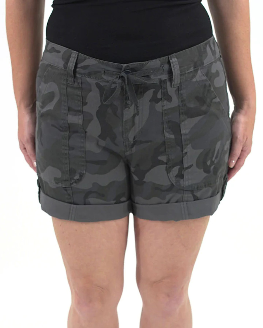 Grace and Lace- Grey Camo Cargo Shorts