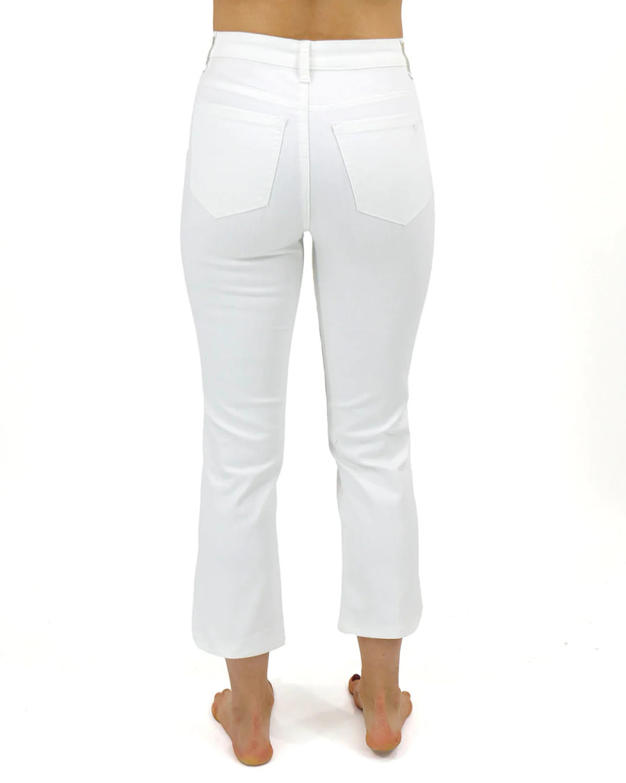 Grace and Lace- Mel's Fave Non Distressed Straight Leg Cropped Denim in White