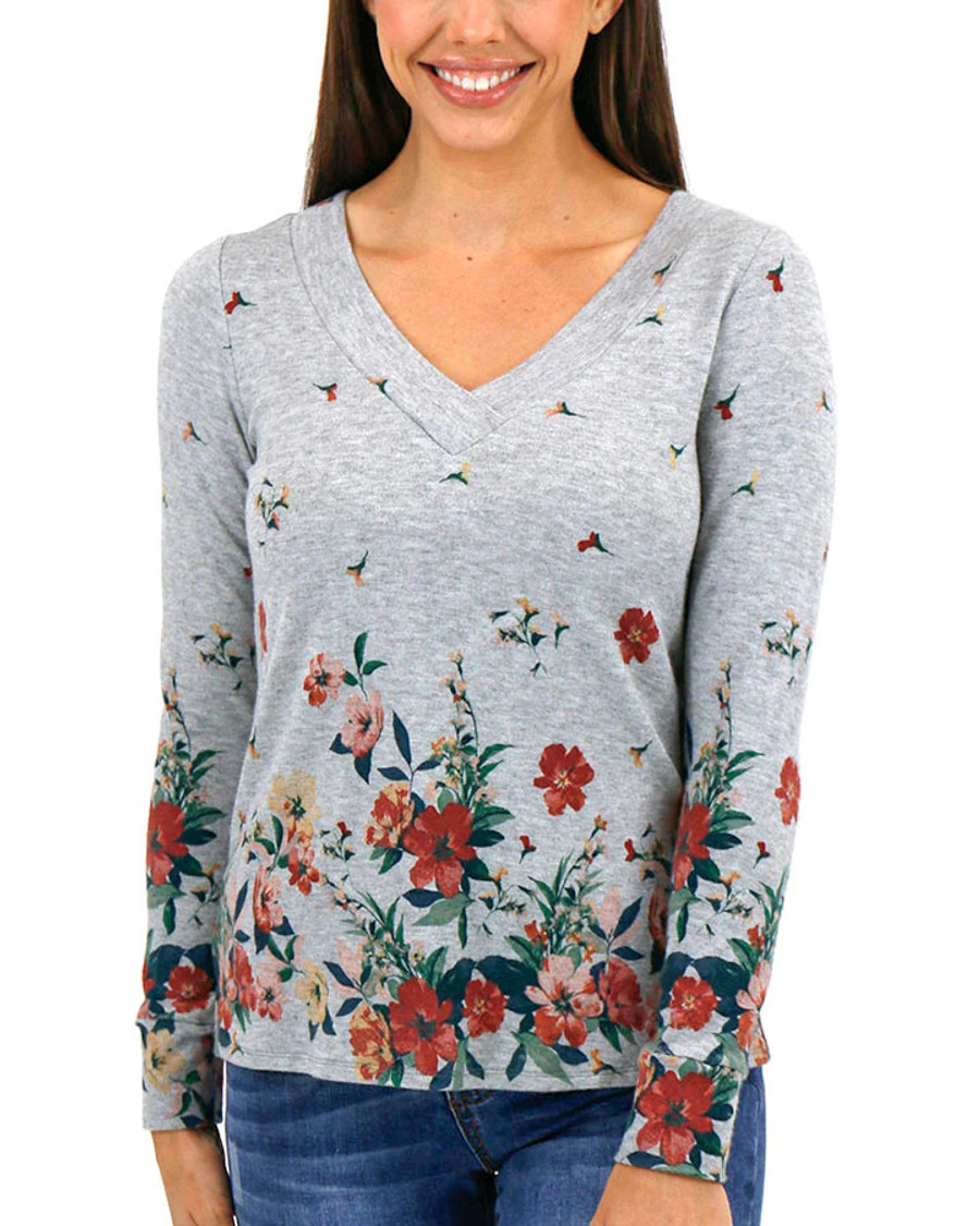 Grace and Lace- Garden Pullover in Tossed Floral 