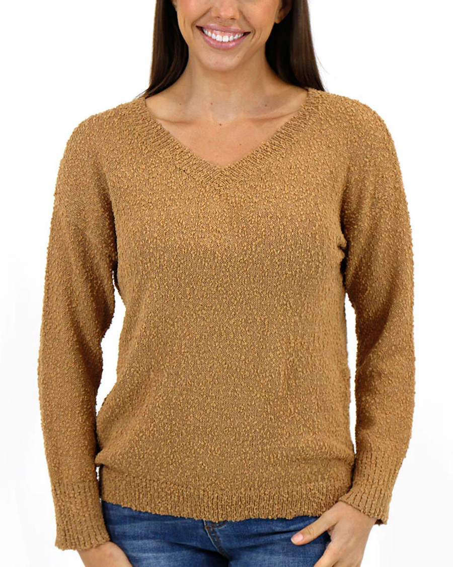 Grace and Lace- Lightweight Wubby Sweater in Dijon